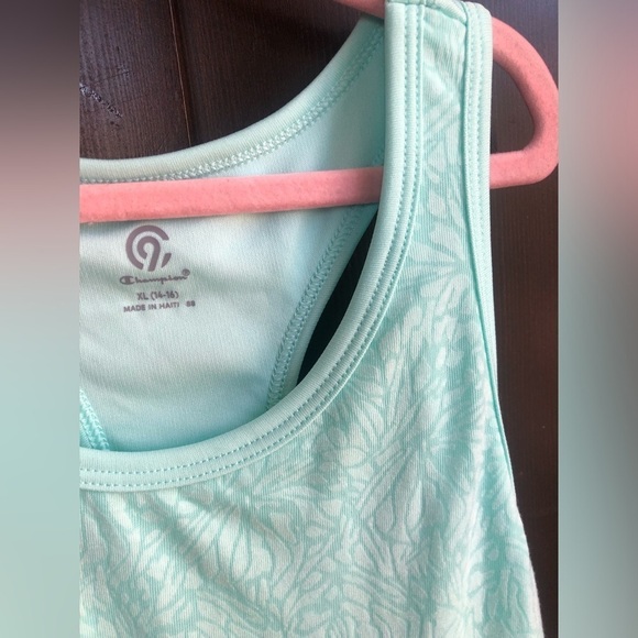 2 Tops! 1 Champion and 1 All in Motion. Girls tank and t-shirt bundle. Aqua Tank - Picture 5 of 13
